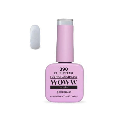 Ημιμόνιμο Βερνίκι New Woww Cosmetics 10ml Glitter Pearl - 390